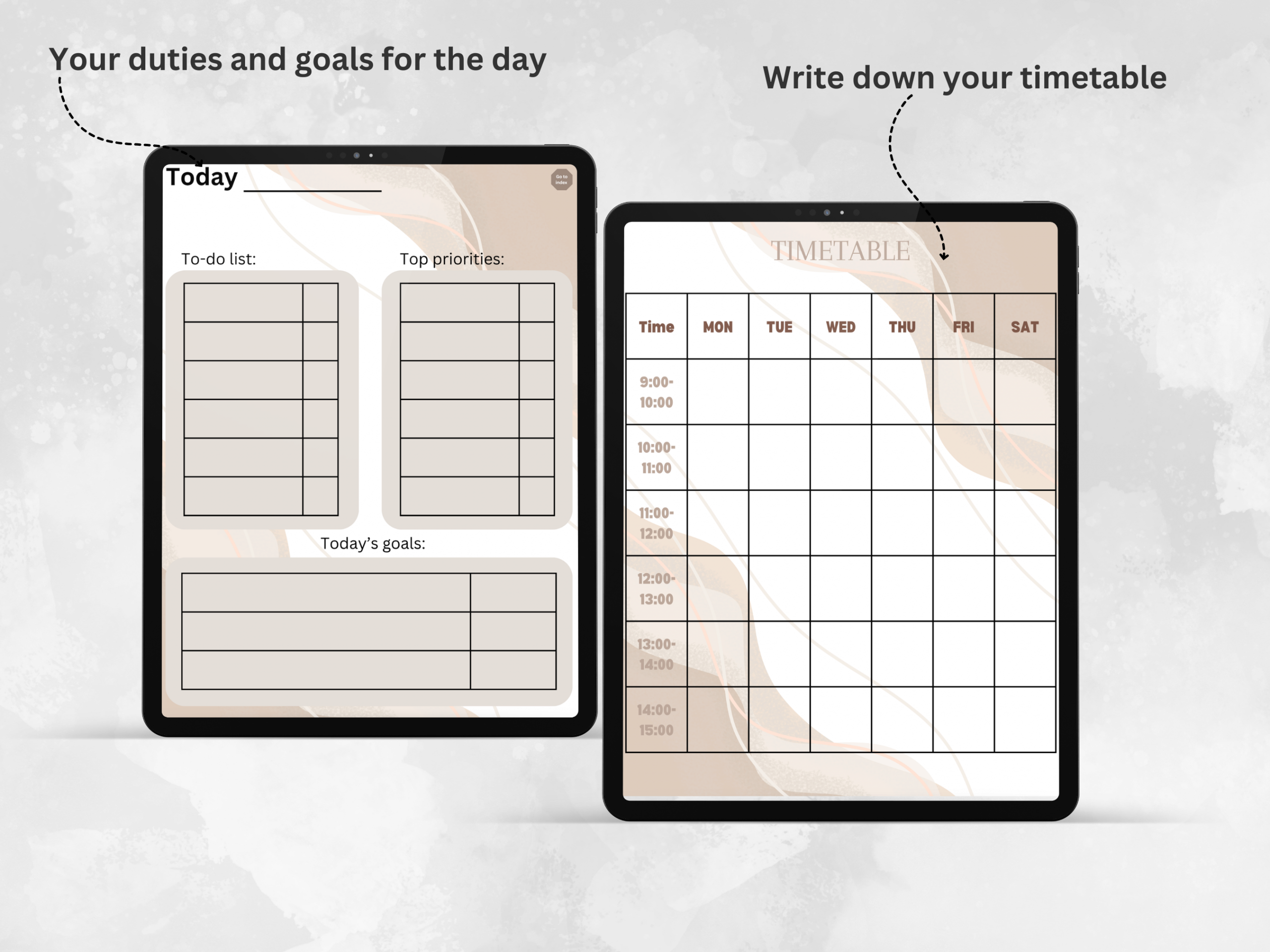 Student Digital Planner, Undated Calendar, Study Schedule, Academic Planner - Image 3