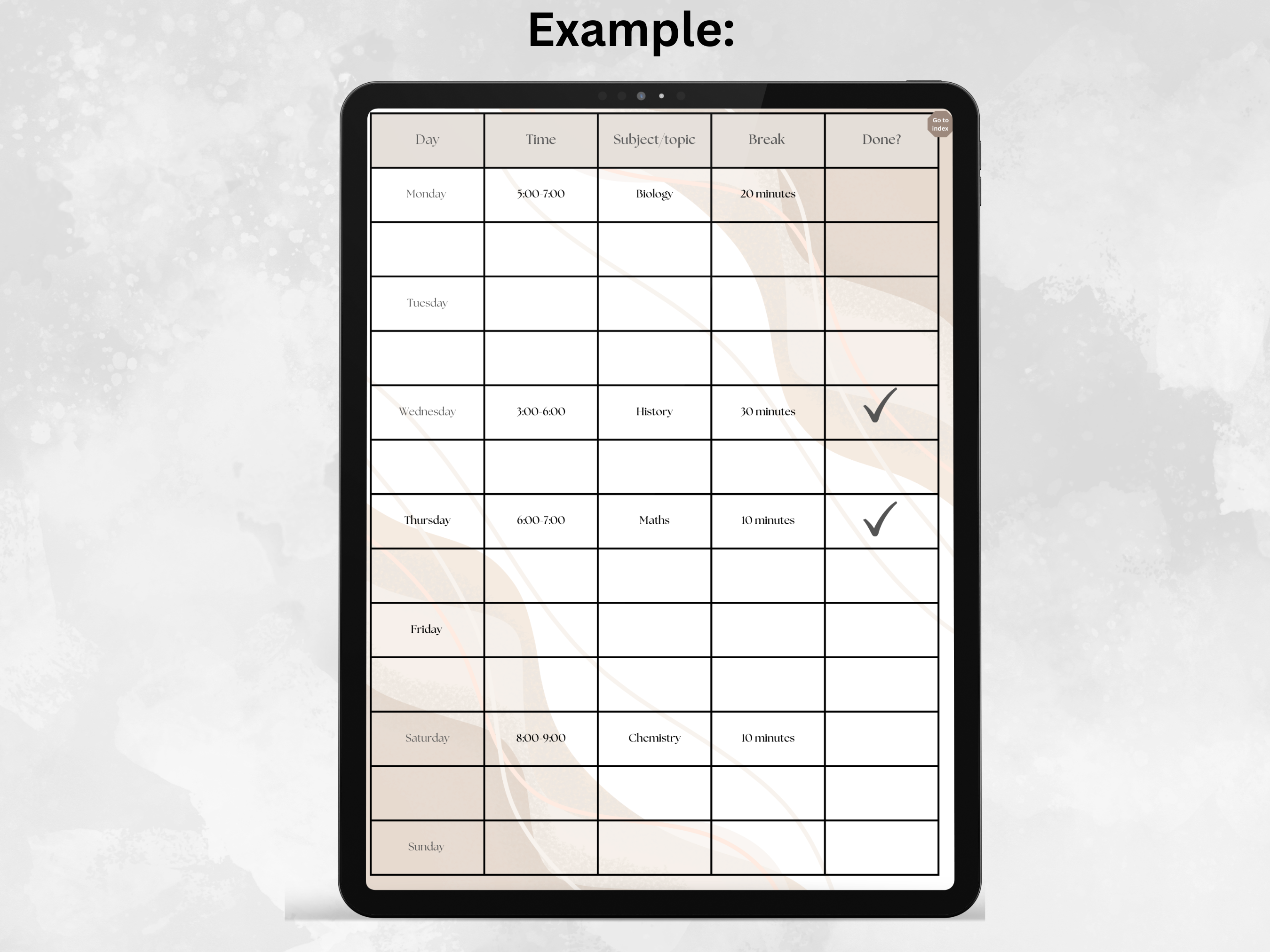 Student Digital Planner, Undated Calendar, Study Schedule, Academic Planner - Image 5