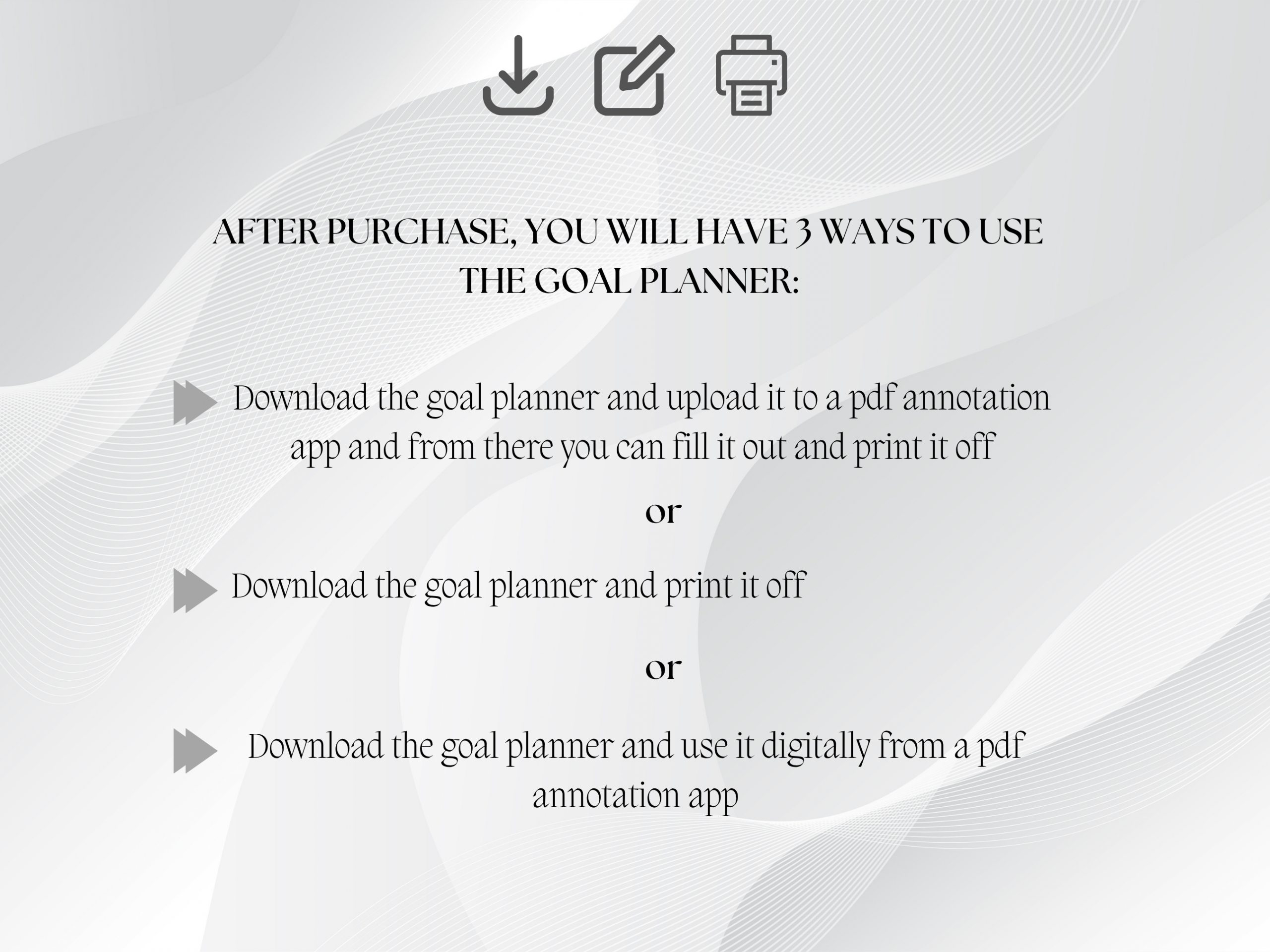 Minimal Goal Planner - Printable and Digital - Image 4