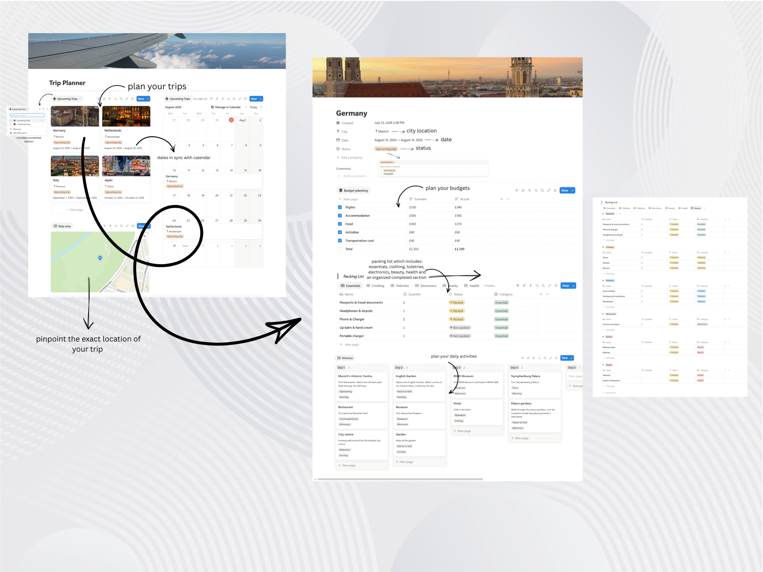 Notion Trip Planner – Minimal and Easy to Use - Image 2